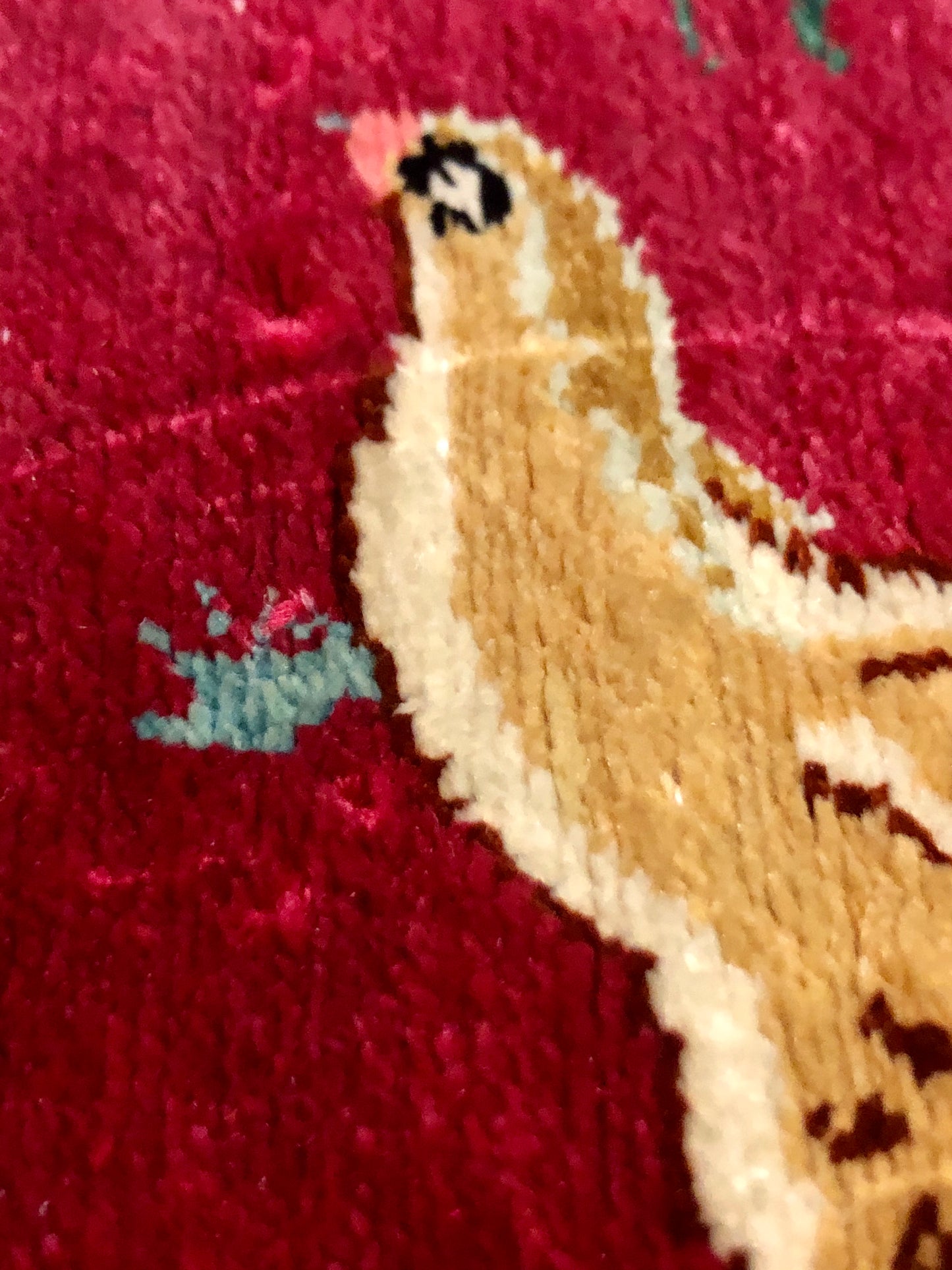 Persian stamped Qom silk on silk Carpet.