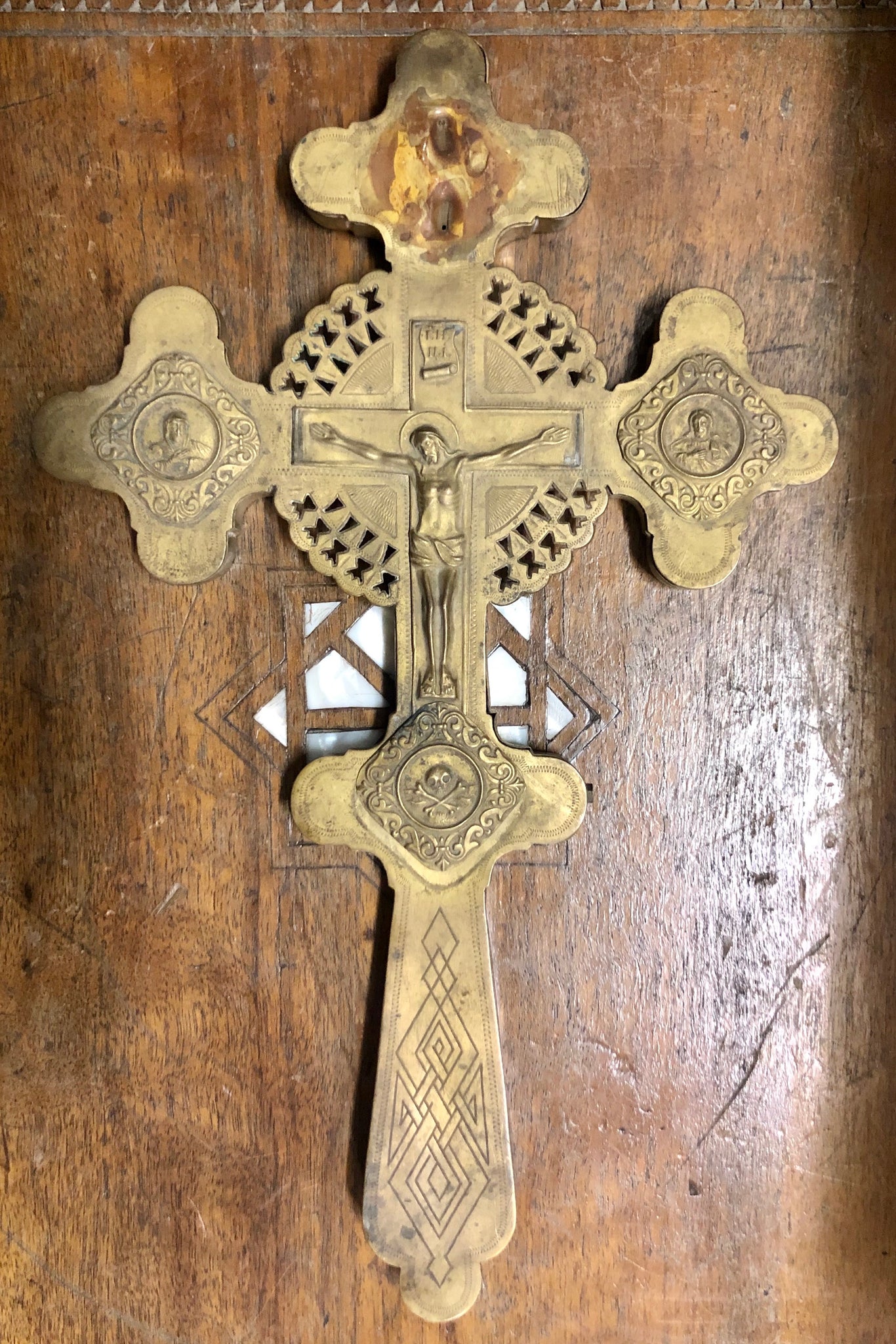 Bronze cross, 18th Century.