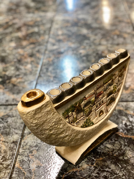 Jerusalem made of The holy City Clay. Platinum and Gold of 24 carat.