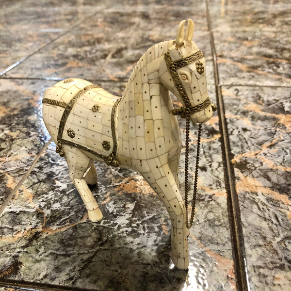 Horse made out of pure ivory. 90 years old.