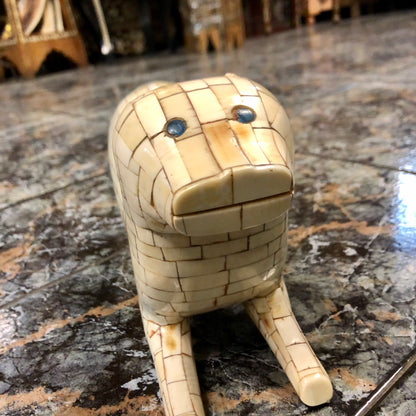 A dog made out of pure Ivory.