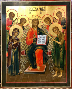Diesis, a handmade Russian icon, late 19th early 20th Century.