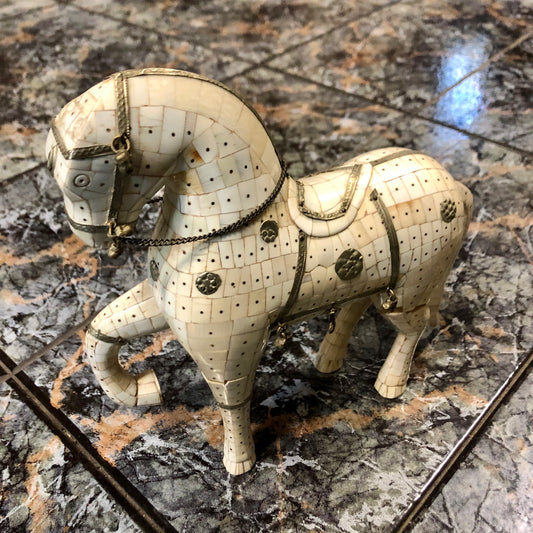 Horse made out of pure ivory. 90 years old.