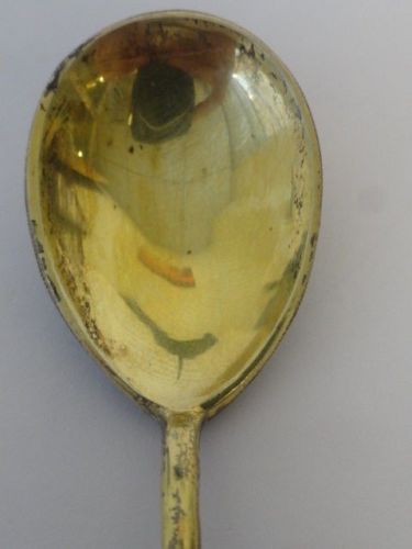 Antique Russian silver 84 cloisonne enamel spoon by Ivan Saltykov, 4.8 inches